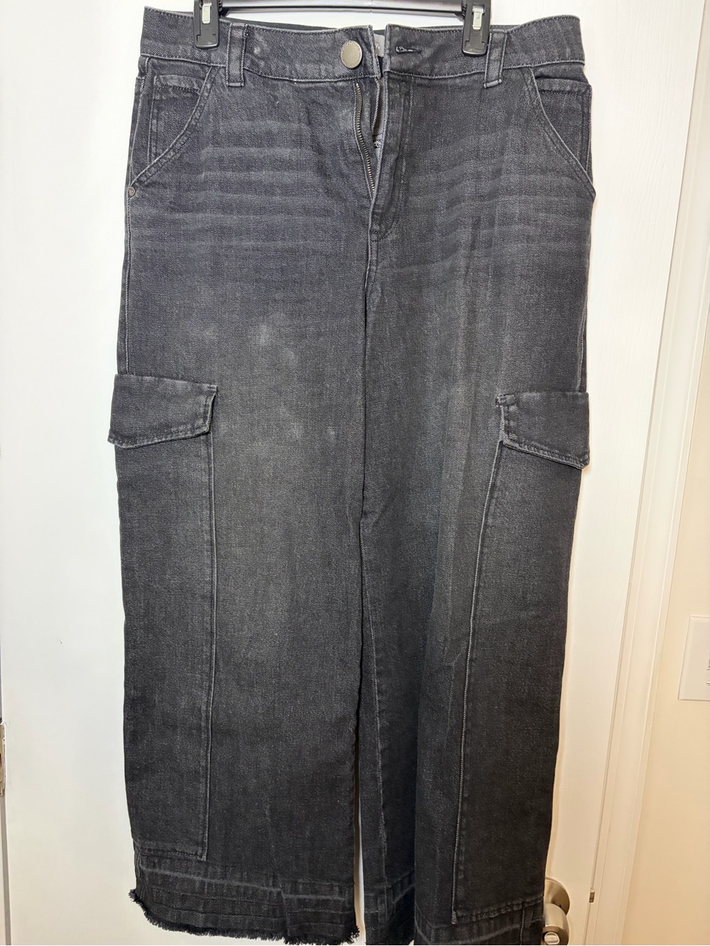 Democracy Black Straight Cargo Jeans